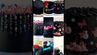 Black Cake Decorating Ideas #shorts #shortsfeed #trending #ytshorts #viral #cakes