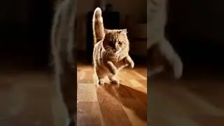 Playful Cat Chasing Shadows 🐾 | Meow & Chill