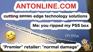 Bad Unboxing: A ripped PlayStation 5 console box bundle from Antonline.com