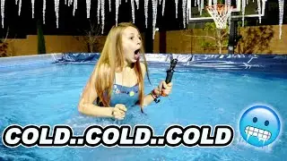 First PLUNGE In Our FREEZING Pool!