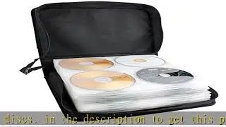 BlueCubi 288 Capacity Portable CD DVD Wallet Binder Book Sleeves Disc Storage Bag Carrying Case