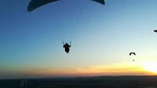 Soaren in der Abendsonne. Ensdorfer Bergehalde.