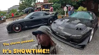 The storm passed and the RX7 hits the main stage at Tougecon along with other JDM dream cars!
