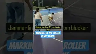 Marking roller derby track #rollerderby #shorts #ytshorts #skating #sports #viral #fun #india #derby