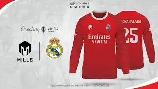 free download Real Madrid away goalkeeper 2025 mockup | fantasy football jersey