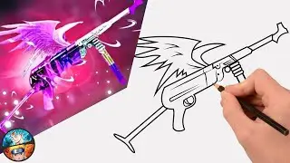 FREE FIRE DRAWING THE NEW MP40 FROM FREE FIRE - HOW TO DRAW FREE FIRE - Gambar Free fire