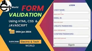 Form Validation | Using Html, | Css &  |JavaScript (Beginner level)  #formvalidation