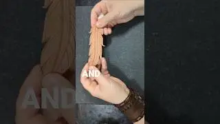 How to make a leather feather 🪶 #leatherwork #maker #diycrafts #howtomake