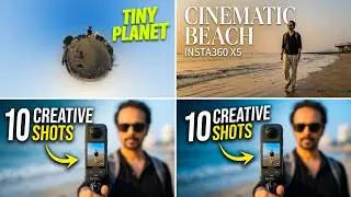 10 creative shots of insta360 X5 | walk on the beach | cinematic B-roll