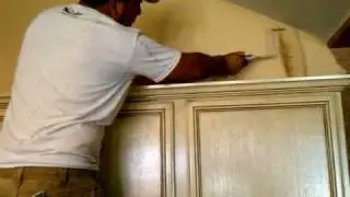 Interior Painting & Antique Glaze on Cabinets in Crowley Texas