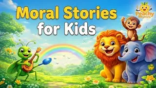 Moral Stories for Kids 2025 compilation | Ant, Lion, Monkey & Elephant | Peachy Rhymes