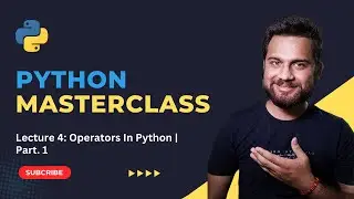 Operators In Python | part.1 |  Python Masterclass
