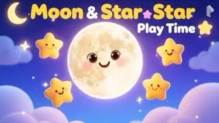 Moon and Star Play Time | Kids English Poem 🌙⭐ Bedtime Fun & Learning