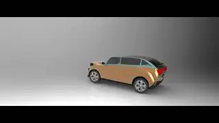 Surface Model of Car Developed in PTC Creo Parametric