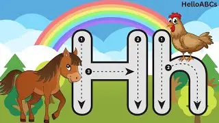 Letter H | Learn to Write Letter H @HelloABCs  #letterh #lettersforkids #abcwriting #kidslearning 
