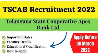 TSCAB Recruitment 2022 | Telangana State Cooperative Apex Bank Ltd | Rozgar Suchna