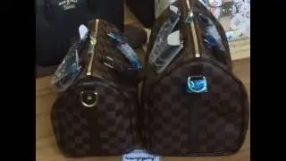 LOUIS VUITTON LV SPEEDY, COMPARISON size 25 and 30 , Damier Ebene