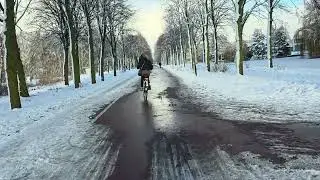 The aftermath of snow in Almere city,Nederlands.