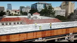 Large Commercial Spray Foam Roof Installation on O Street in Sacramento, CA