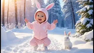 Snow Bunny Hop | Fun Winter Learning & Action Video for Toddlers
