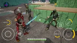 Robots swordplay duels and team fights with special abilities V4