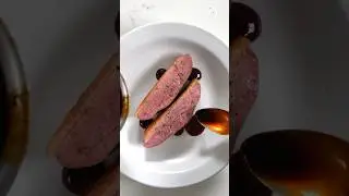 Duck breast with cherry sauce and spiced cherry puree