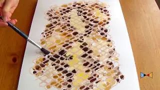 How to draw and paint a snake skin.Easy for kids