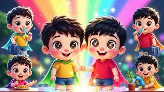 Good Habits Cartoon Rhyme | Morning to Night Routine for Kids | Viral Kids Song