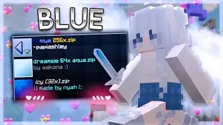 the best BLUE texture packs | solo bedwars commentary