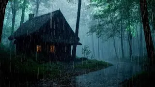 Relax and Sleep with Rain Sounds &ndash; Steady Rainfall Around a Forest Cabin at Night