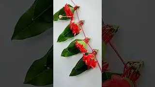 Mango Leaf & Rangan Flower Toran 🌸 | Easy Traditional Door Hanging Craft