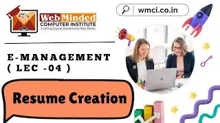 Resume Creation | E - Management | #wmci #basiccomputercourse #ersarfrazahmad ##resumemaking #yt