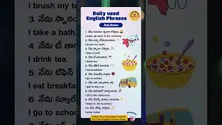 Day 2 🧠 Learn English Daily | Common English Sentences with Telugu Meanings ✨