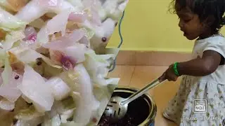 Cabbage roasted|முட்ட கோஸ் பொறியல்|baby cooking