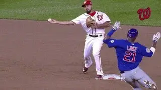 CHC@WSH: Rendon makes smooth turn at second base