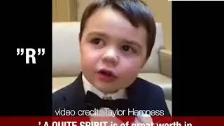 Tanner, 4 yr old boy recites Alphabet with Powerful  Bible verses