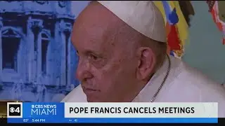 Pope Francis skips scheduled meetings due to a fever, Vatican says
