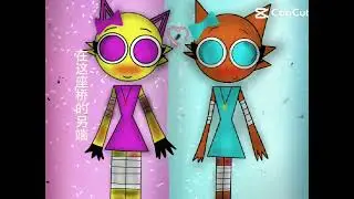 Emoij cat sprunki GIRL 