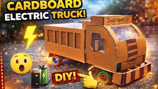 Cardboard Se Bana Electric Truck 🚛⚡ | Amazing DIY Cardboard Electric Truck | Science Project