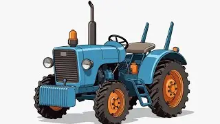 🚜 🌞 Der blaue Traktor auf dem Feld | Blumen pflanzen & gie&szlig;en | Deutsches Kinderlied🍉🍅