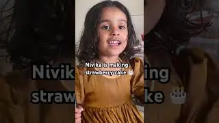 Nivika is making strawberry cake 🎂 @nivikavlogs #cakemaking #cakeideas #indianinaustralia