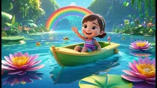 Row Row Row Your Boat Floating Through Rain | English Nursery Rhyme for Kids | Baby Songs