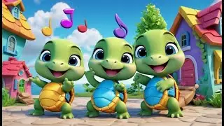 Three Baby Turtles Say A B C | Alphabet Song for Kids | Learn Letters with Baby Turtles