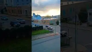 Toyota pickup passing on the right violating city traffic code car behind him too
