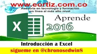 🧞‍♂️📺🔴🔴Curso de Excel Video 1- Introducción a Excel 2016