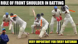 ROLE OF FRONT SHOULDER IN BATTING | BATTING TIPS | CRICKET COACHING TIPS | HINDI