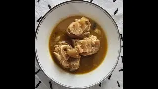 Cow hooves Soup and London Broiled