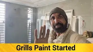 I Cut My Finger With a Knife | Grills Paint Started | Lot Of Work done 