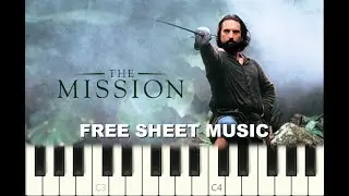 ON EARTH AS IT IS IN HEAVEN from The Mission, Piano Tutorial with FREE Sheet Music (pdf)