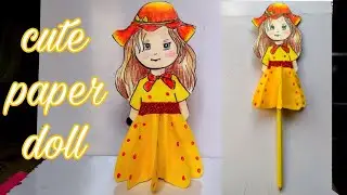 DIY PAPER DOLL | Paper Doll | Paper Craft | Easy kids craft ideas | pencil decoration idea